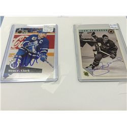 Wendel Clark and John Ferguson Hand Signed Cards