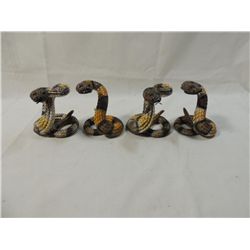 4 NEW SNAKE FIGURE RATTLESNAKE FIGURINE