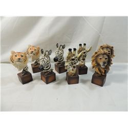 8 ASSORTED SAFARI ANIMAL BUSTS