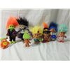 Image 1 : LOT 8 VINTAGE TROLL DOLLS