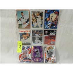 LOT 9 ALEX RODRIGUEZ BASEBALL CARDS