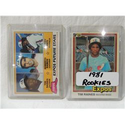 LOT 2 1981 ROOKIE BASEBALL CARDS