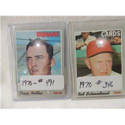 1970 RED SCHOENDIENST #346 & 1970 GRAIG NETTLES #4