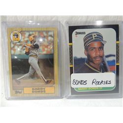 LOT 2 BARRY BONDS ROOKIE BASEBALL CARDS