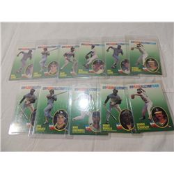 LOT 12 1989 FLEER ALLSTAR TEAM CARDS & 1975 TOPPS