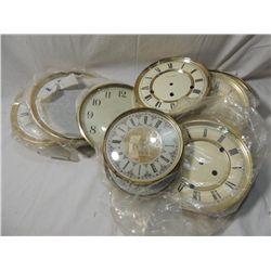 BOX LOT ASSORTED CLOCK FACES