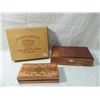 Image 1 : LOT 3 NICE WOODEN CIGAR BOXES