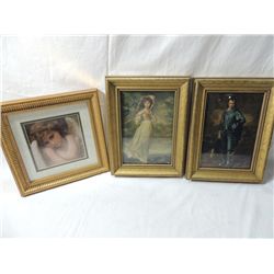 LOT 3 VICTORIAN FRAMED PICTURES