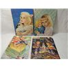 Image 1 : LOT 4 VINTAGE FRAME TRAY CHILDRENS PUZZLES