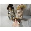 Image 1 : LOT 3 PORCELAIN DOLLS