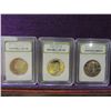 Image 1 : LOT 3 KENNEDY HALF DOLLAR GRADED