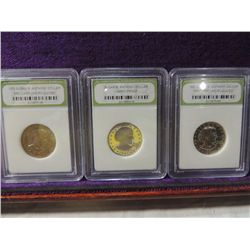 LOT 3 SUSAN B ANTHONY GRADED COINS