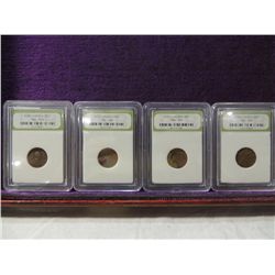 LOT 4 EARLY LINCOLN CENT GRADED COINS