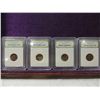 Image 1 : LOT 4 EARLY LINCOLN CENT GRADED COINS