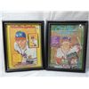 Image 1 : LOT 2 FRAMED COMPLETED PUZZLE BASEBALL PLAYER