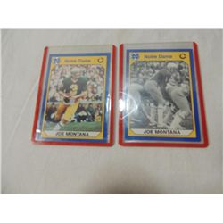 LOT 2 JOE MONTANA FOOTBALL CARDS