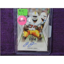 2014 LEAF JAWUAN JAMES FOOTBALL AUTOGRAPH CARD