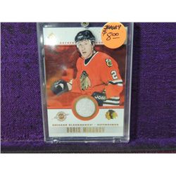 2002 PACIFIC BORIS MIRONOV HOCKEY JERSEY CARD