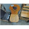 Image 1 : SMALL WOODEN CHILDRENS CHAIR WITH HEART CUTOUT