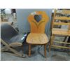 Image 2 : SMALL WOODEN CHILDRENS CHAIR WITH HEART CUTOUT
