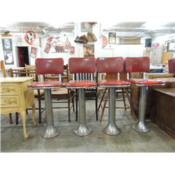 4 ICE CREAM PARLOR BAR STOOLS