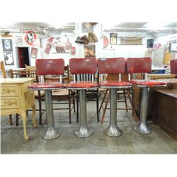 4 ICE CREAM PARLOR BAR STOOLS