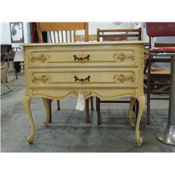 FRENCH PROVINCIAL 2 DRAWER PARLOR TABLE