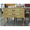 Image 2 : FRENCH PROVINCIAL 2 DRAWER PARLOR TABLE