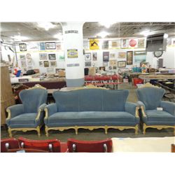 3 PIECE COUNTRY FRENCH SOFA & CHAIRS