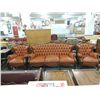 Image 3 : LEATHER SOFA & TWO CHAIRS