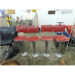 4 ICE CREAM PARLOR BAR STOOLS