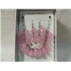Image 1 : JACKLYN SMITH PINK BEADED NECKLACE & EARRINGS