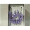 Image 1 : JACKLYN SMITH PURPLE BEADED NECKLACE & EARRINGS