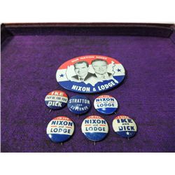 VINTAGE CAMPAIGN BUTTONS NIXON BUTTONS