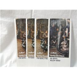 LOT 8 VINTAGE MOTORCYCLE SALES BROCHURES