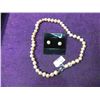 Image 2 : FRESHWATER PEARL NECKLACE & EARRINGS