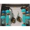 Image 2 : BLUE AQUA BEADED NECKLACE & EARRINGS