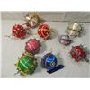 Image 1 : LOT 9 VINTAGE BEADED ORNAMENTS
