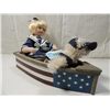 Image 3 : CUTE DOLL IN WOODEN BOAT WITH BEAR