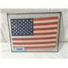 Image 2 : US FLAG FRAMED IN STAINED GLASS.