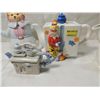 Image 3 : LOT 4 CERAMIC TEA HOT CHOCOLATE POTS & JAR
