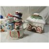 Image 4 : LOT 4 CERAMIC TEA HOT CHOCOLATE POTS & JAR