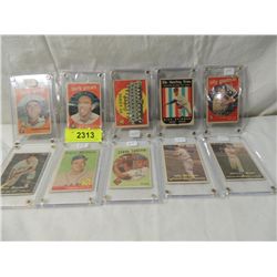 LOT 10 TOPPS 1957-1959 BASEBALL PLAYER CARDS