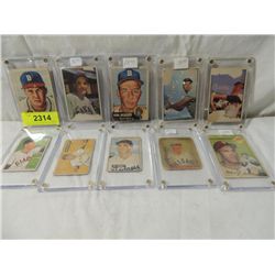 LOT 10 TOPPS 1933-1954 BASEBALL PLAYER CARDS