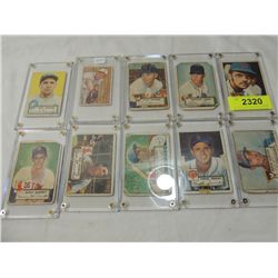 LOT 10 TOPPS & BOWMAN 1952 BASEBALL CARDS