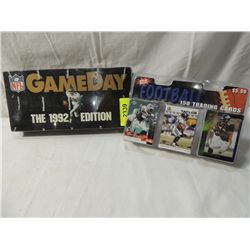 LOT 2 1992 GAME DAY FOOTBALL & FOOTBALL TRADING CA