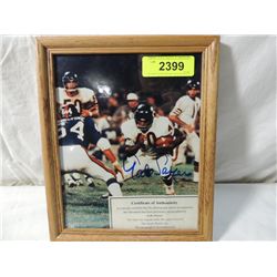 GALE SAYERS AUTOGRAPHED PHOTO COA