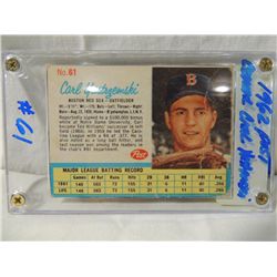 1962 POST CARL YASTRZEMSKI NO. 61 BASEBALL CARD