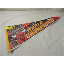 1992 CHICAGO BULLS WORLD CHAMPIONS PENNANT