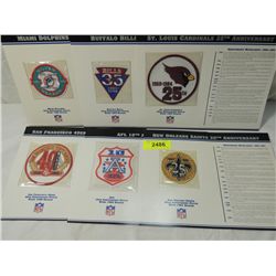 LOT 6 NFL ANNIVERSARY PATCHES